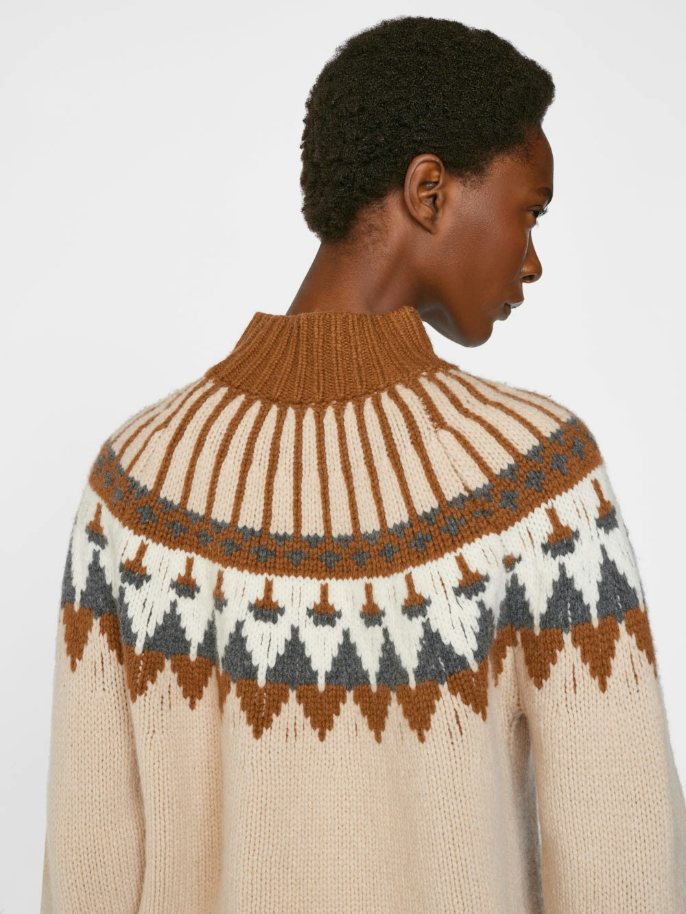 sweater back detail view